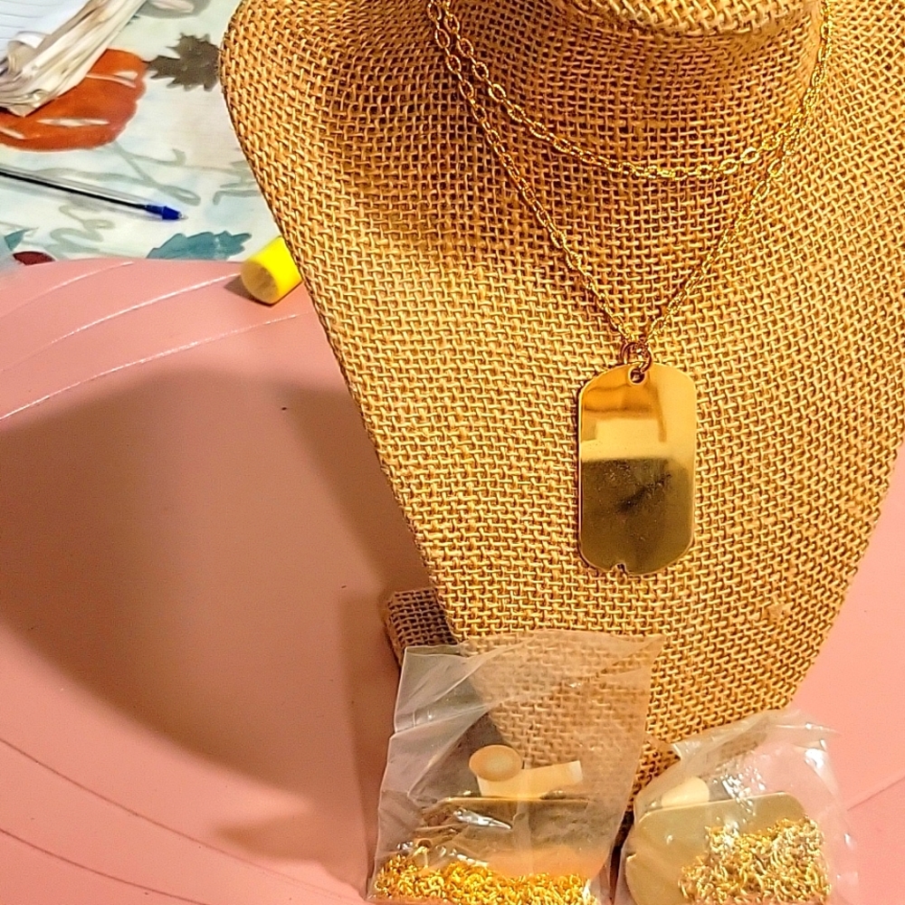 Three Goldtone Tags
